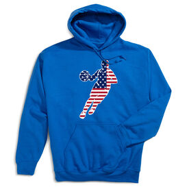 Basketball Hooded Sweatshirt - Basketball Stars and Stripes Player