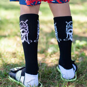 Hockey Woven Mid-Calf Socks - Skull