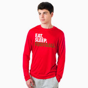 Football Long Sleeve Performance Tee - Eat. Sleep. Football.