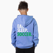 Soccer Hooded Sweatshirt - Eat. Sleep. Soccer (Back Design)