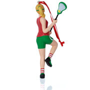 Girls Lacrosse Ornament - Lacrosse Player Figure