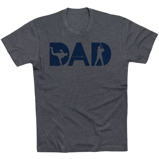 Baseball T-Shirt Short Sleeve - Baseball Dad Silhouette