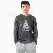 Lacrosse Long Sleeve Performance Tee - Merry Laxmas Tree