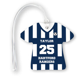 Soccer Jersey Bag/Luggage Tag - Personalized Jersey Stripe