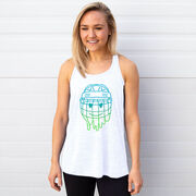 Hockey Flowy Racerback Tank Top - Have An Ice Day Smiley