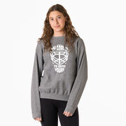 Hockey Crewneck Sweatshirt - My Goal is to Deny Yours Goalie Mask