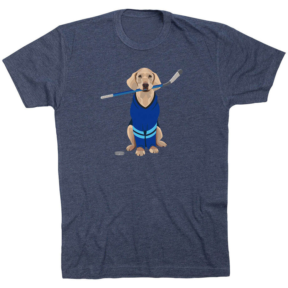 Hockey Short Sleeve T-Shirt - Puck The Hockey Dog
