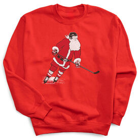 Hockey Crewneck Sweatshirt - Slap Shot Santa