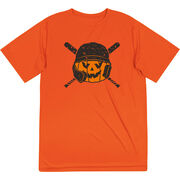 Baseball Short Sleeve Performance Tee - Helmet Pumpkin