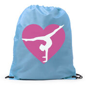 Gymnastics Drawstring Backpack - Gymnast Heart