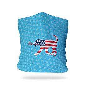 Girls Lacrosse Multifunctional Headwear - Patriotic LuLa the Lax Dog RokBAND