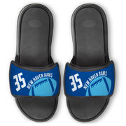 Football Repwell&reg; Slide Sandals - Number and Personalized Ball