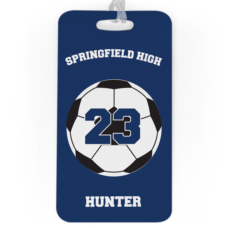 Soccer Bag/Luggage Tag - Personalized Soccer Team Ball