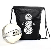 Volleyball Sport Pack Cinch Sack - Volleyball Snowman