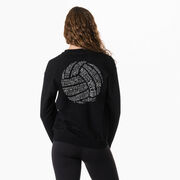 Volleyball Crewneck Sweatshirt - Volleyball Words (Back Design)