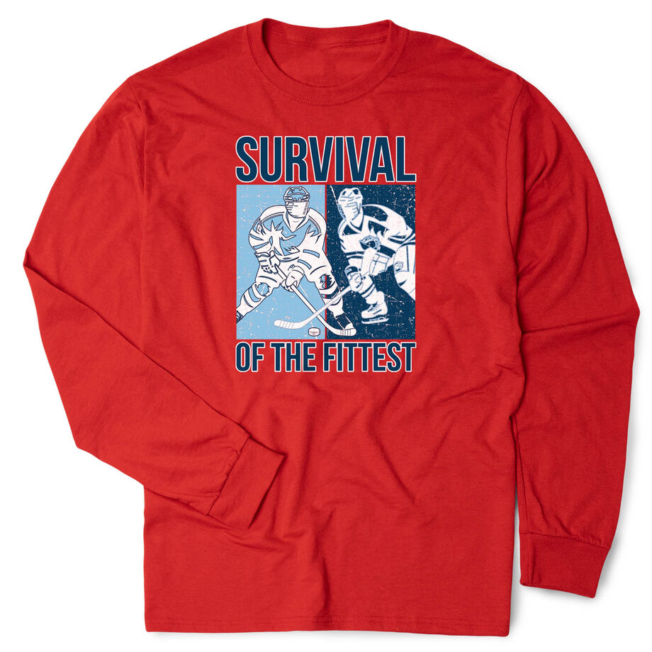 Hockey Tshirt Long Sleeve - Survival of the Fittest