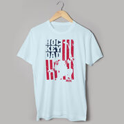Hockey T-Shirt Short Sleeve - Hockey Dad American Flag