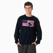 Hockey Crewneck Sweatshirt - Patriotic Hockey