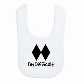 Skiing &amp; Snowboarding Baby Bib - I'm Difficult