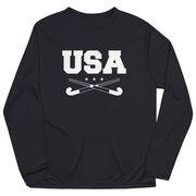 Field Hockey Long Sleeve Performance Tee - USA
