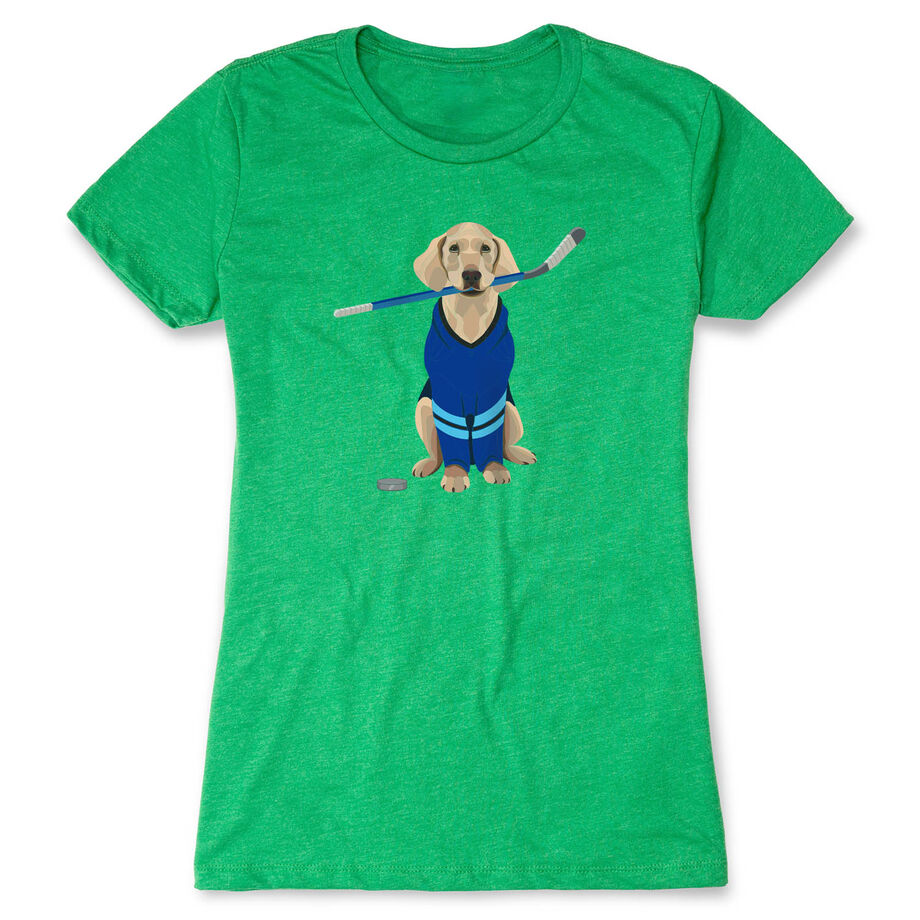 Hockey Women's Everyday Tee - Puck The Hockey Dog