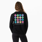 Volleyball Crewneck Sweatshirt - Volleyball Makes Me Happy (Back Design)