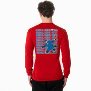 Hockey Tshirt Long Sleeve - Dangle Snipe Celly Player (Back Design)