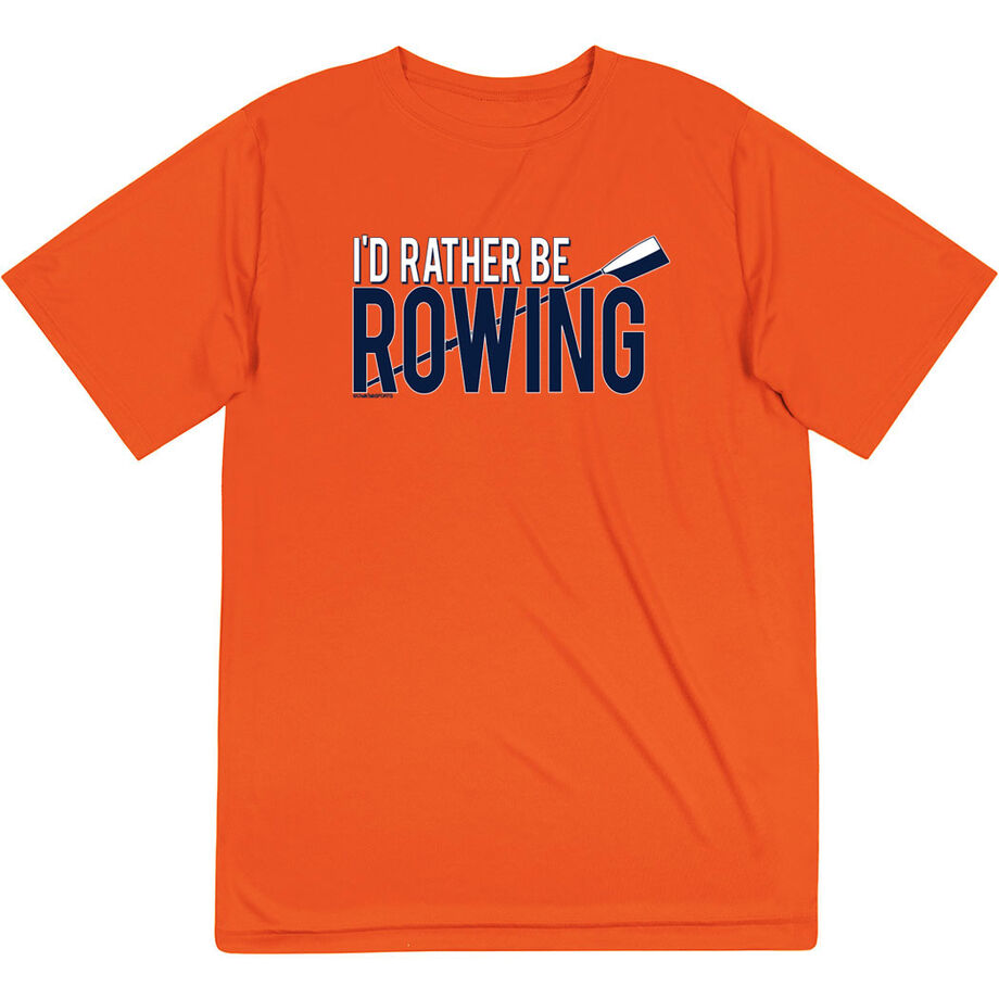 Crew Short Sleeve Performance Tee - I'd Rather Be Rowing