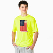 Hockey Short Sleeve Performance Tee - American Flag