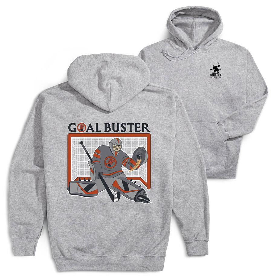 Hockey Hooded Sweatshirt - Goal Buster (Back Design)