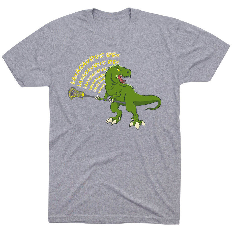 Guys Lacrosse Short Sleeve T-Shirt - Laxasaurus Rex