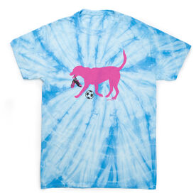 Soccer Short Sleeve T-Shirt - Saha The Soccer Dog Tie Dye