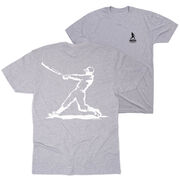 Baseball Short Sleeve T-Shirt - Baseball Player (Back Design)
