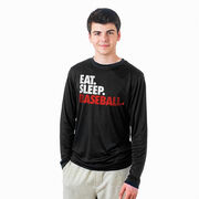 Baseball Long Sleeve Performance Tee - Eat. Sleep. Baseball.