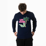 Guys Lacrosse Tshirt Long Sleeve - Lax Lizard