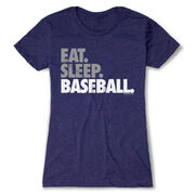 Baseball Women's Everyday Tee - Eat Sleep Baseball Bold Text