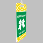 Cheerleading Bag/Luggage Tag - Personalized Cheer Squad with Bow