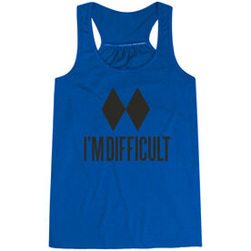 Skiing & Snowboarding Flowy Racerback Tank Top - I'm Difficult