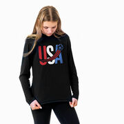 Soccer Long Sleeve Performance Tee - USA Patriotic