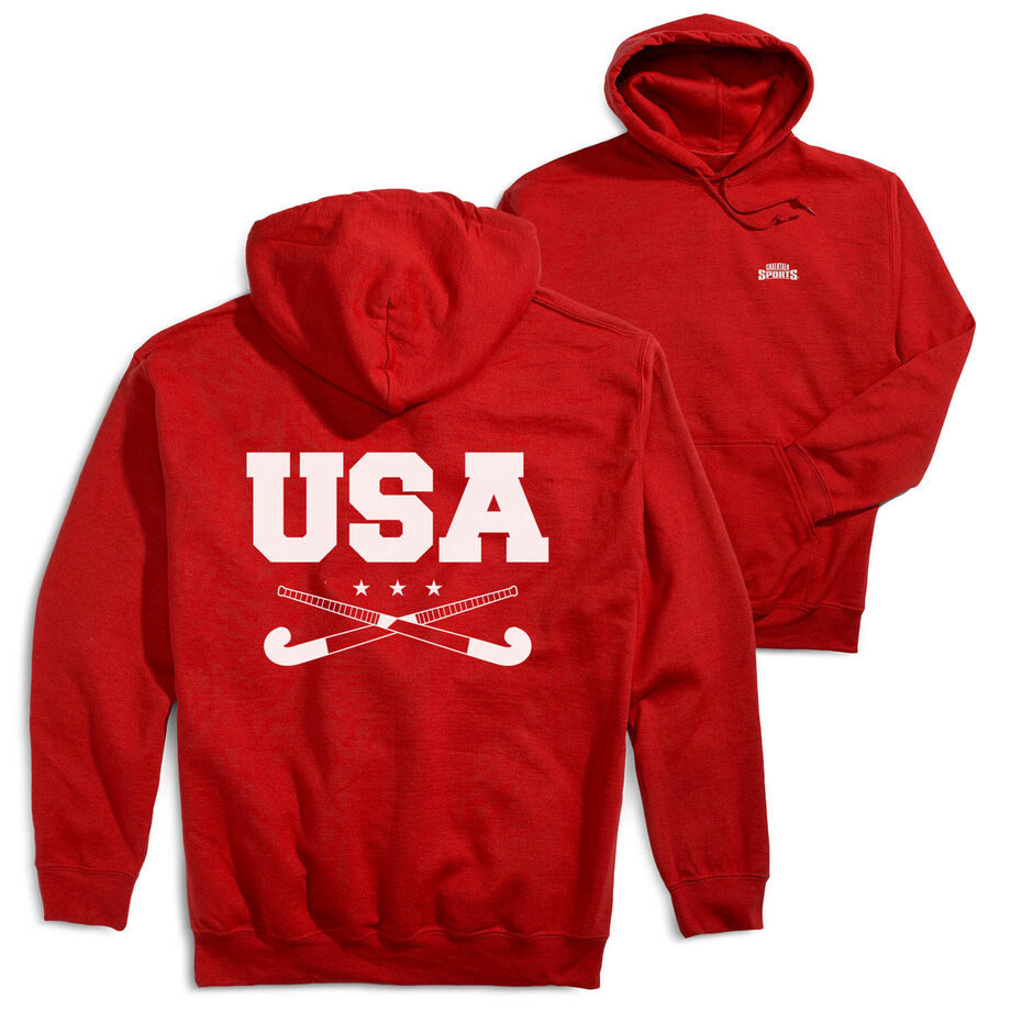 Field Hockey Hooded Sweatshirt - USA(Back Design)