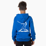 Baseball Hooded Sweatshirt - Baseball Player (Back Design)