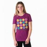 Softball Women's Everyday Tee - Softball Makes Me Happy