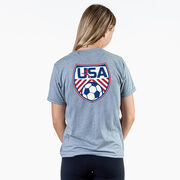 Soccer Short Sleeve T-Shirt - Soccer USA (Back Design)