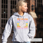 Volleyball Hooded Sweatshirt - Bump, Set, Spike