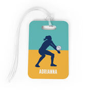 Volleyball Bag/Luggage Tag - Personalized Girl Silhouette