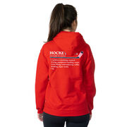 Hockey Hooded Sweatshirt - Hockey Mom Definition (Back Design) 