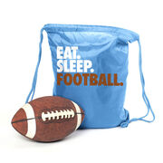 Football Drawstring Backpack Eat. Sleep. Football.
