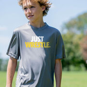 Wrestling Short Sleeve Performance Tee - Just Wrestle