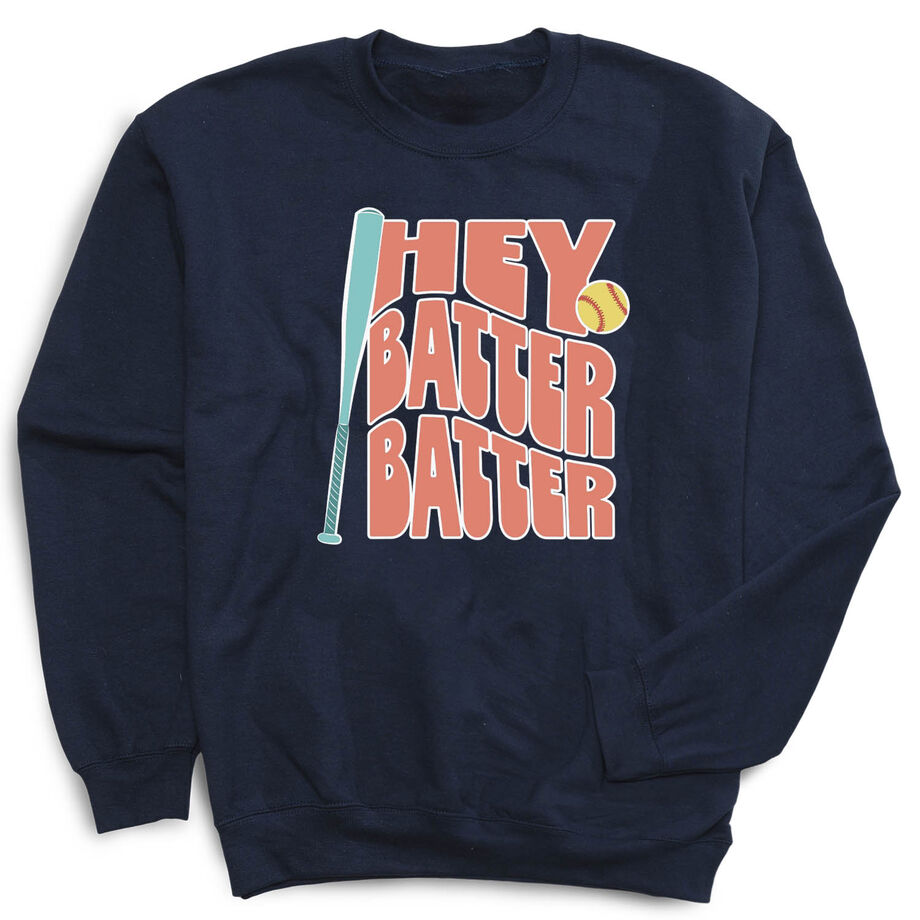 Softball Crewneck Sweatshirt - Hey Batter Batter