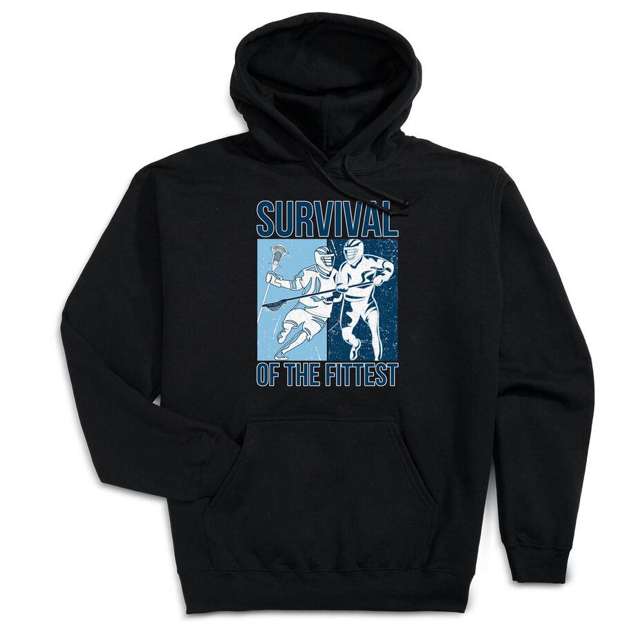 Guys Lacrosse Hooded Sweatshirt - Survival of the Fittest